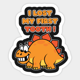 Kids I Lost My First Tooth - Cute Dinosaurs print Sticker